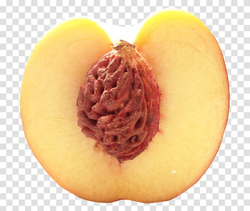 Half Peach Image Peach Cut In Half, Plant, Fruit, Food, Apricot Transparent Png
