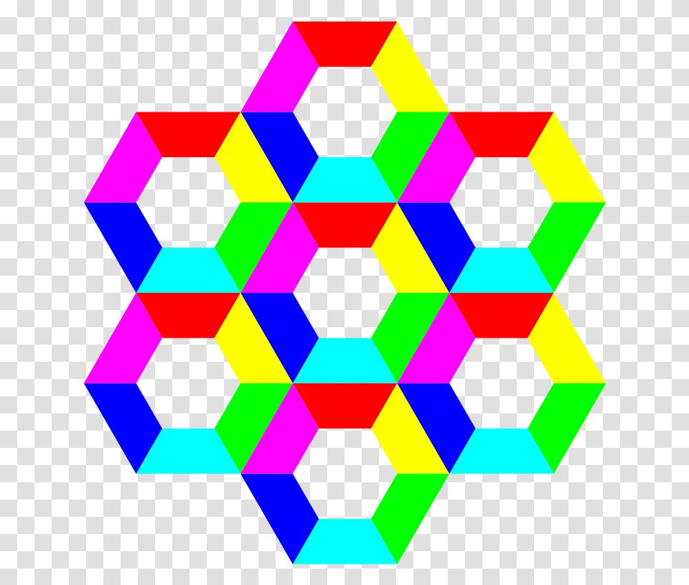 Half Rainbow Clipart Half Hexagon Clipart, Pattern, Ornament, Field, Fractal Transparent Png
