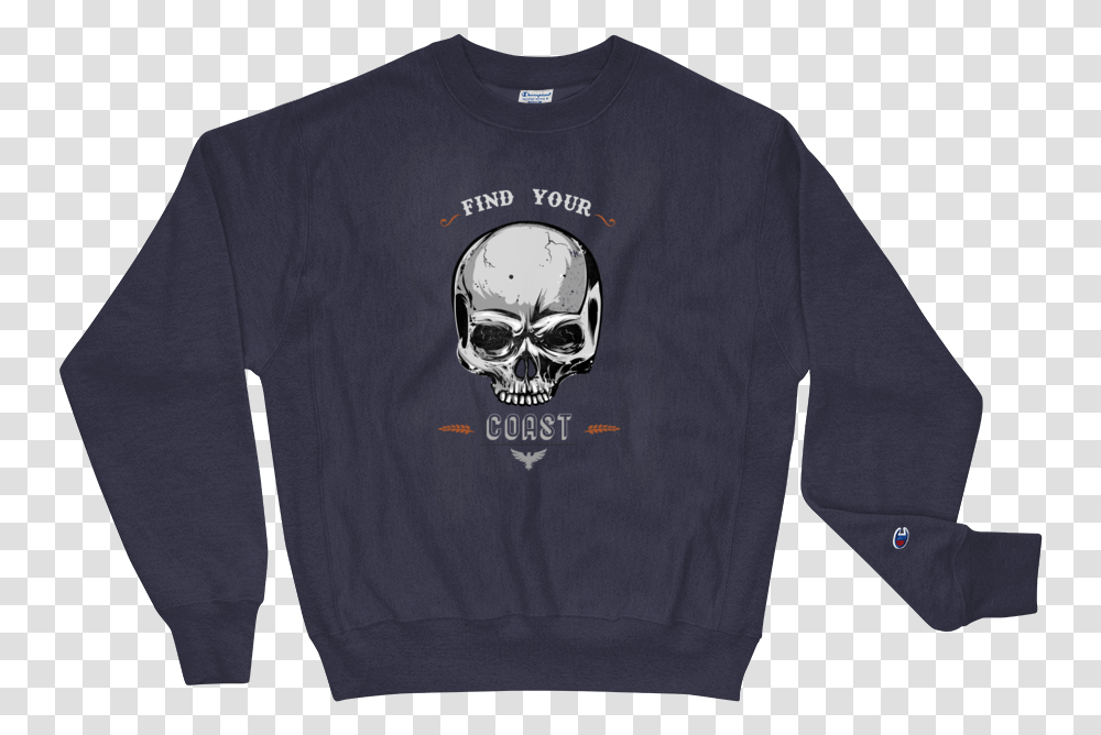 Half Skull Skull, Apparel, Sweatshirt, Sweater Transparent Png