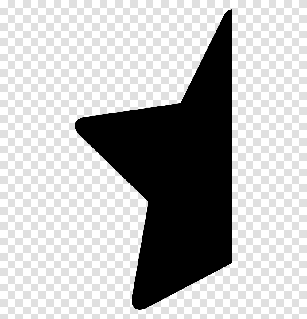 Half Star Shape Comments Jet Aircraft, Apparel, Star Symbol, Hat Transparent Png