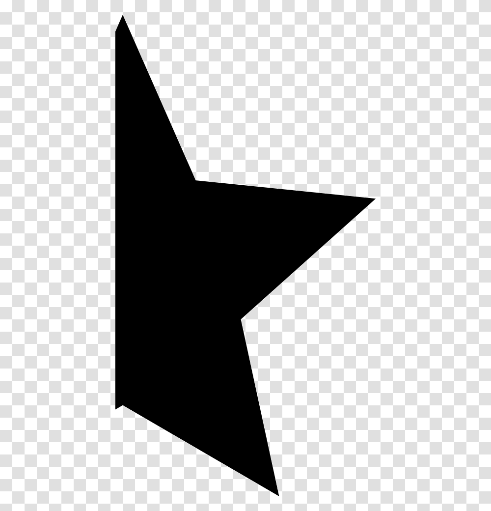 Half Star Shape, Star Symbol, Triangle, Recycling Symbol Transparent Png