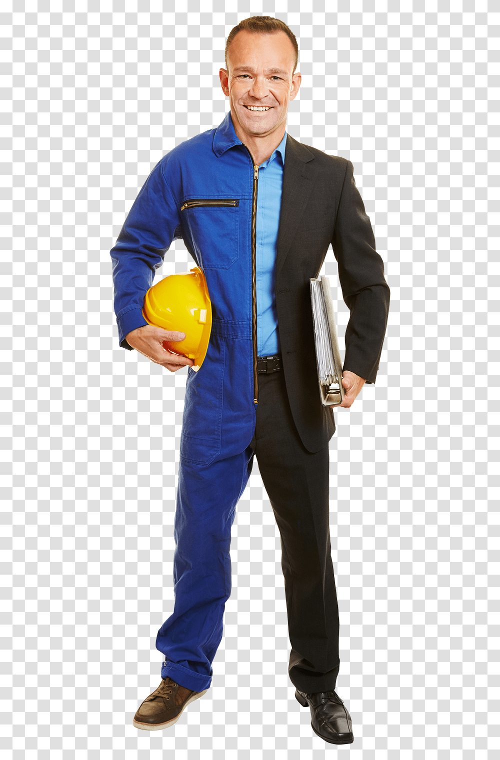 Half Worker Half, Helmet, Hardhat, Person Transparent Png