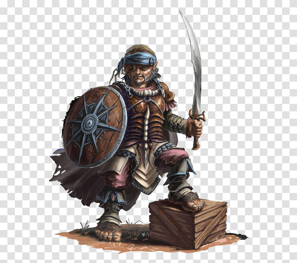 Halfling Hobbit Pirate Dungeons And Dragons Halfling Fighter, Person, Human, Armor, Bronze Transparent Png