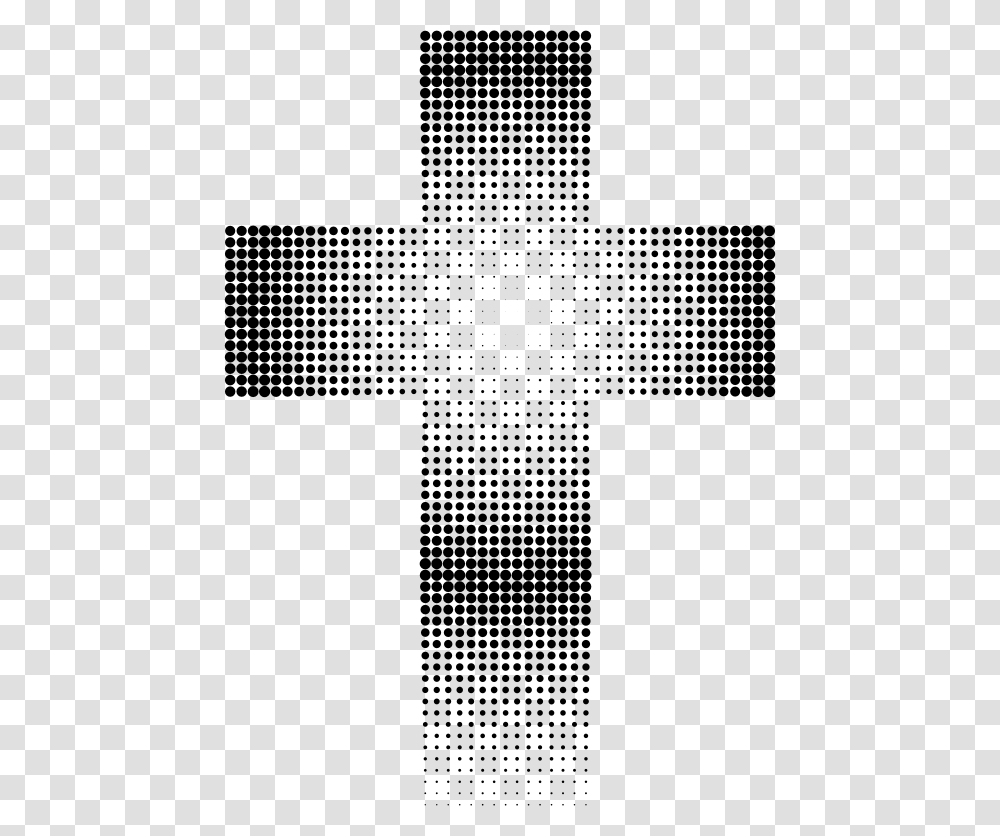 Halftone Christian Cross Clip Art Halftone Cross, Gray Transparent Png