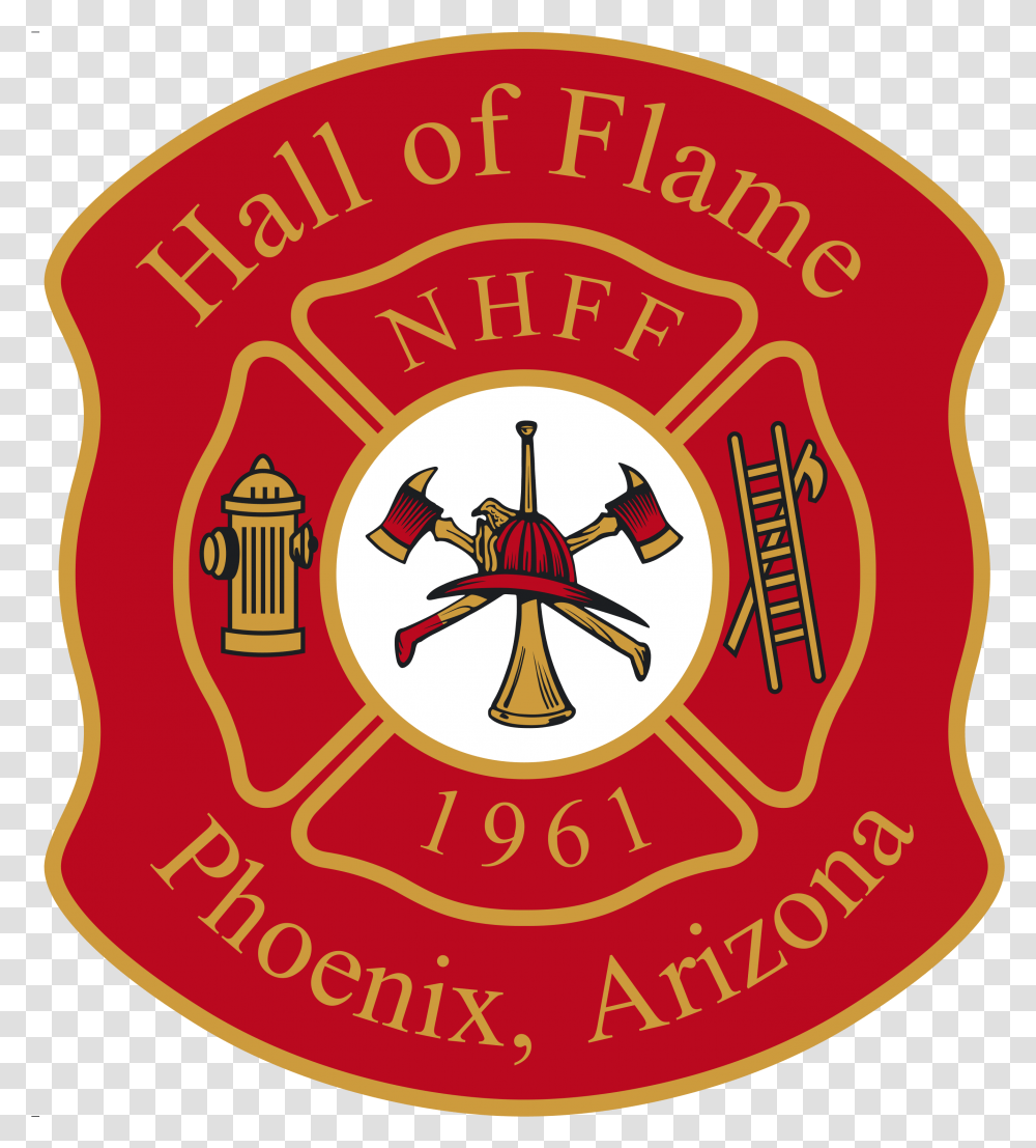 Hall Of Flame Museum Firefighting Fire And The Hall Of Flame, Logo, Symbol, Trademark, Badge Transparent Png