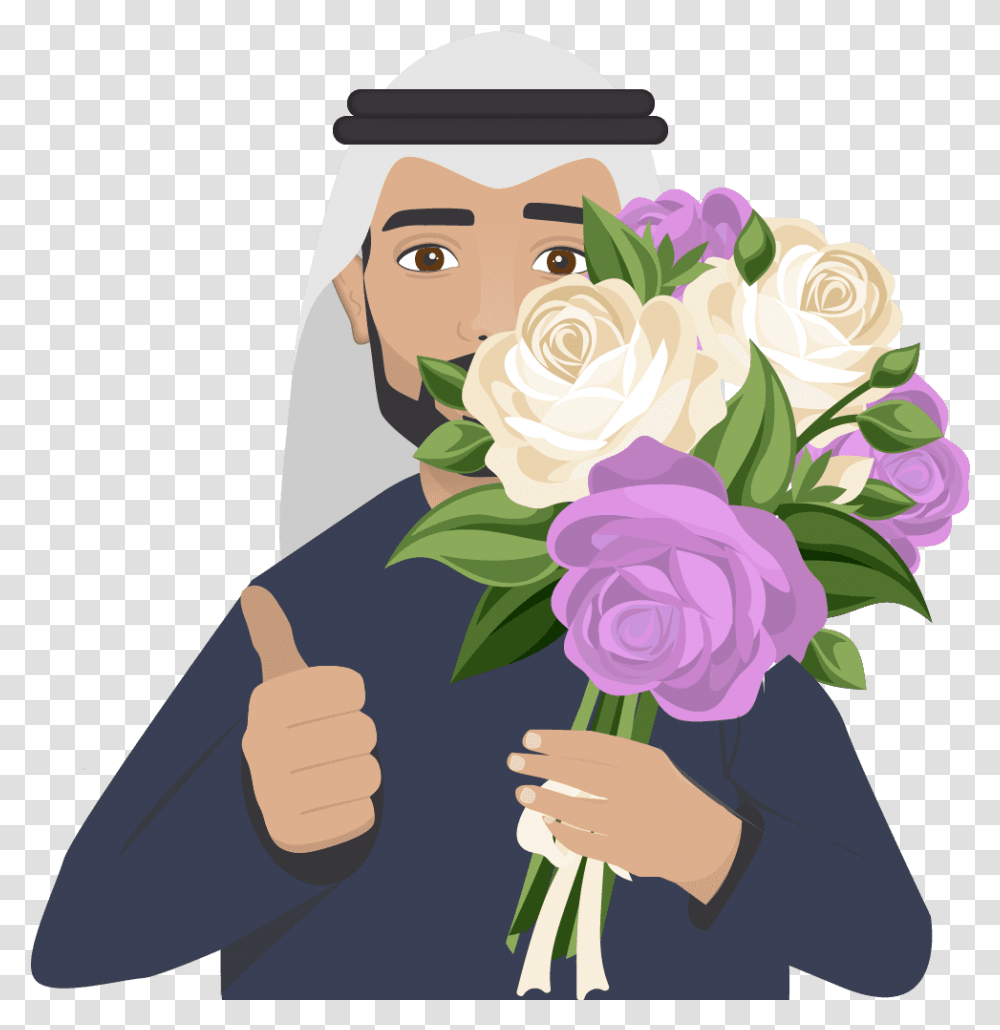 Halla Walla Arab And Khaleeji Emojis Arrive In Middle East Middle Eastern Emoji, Plant, Person, Human, Flower Transparent Png