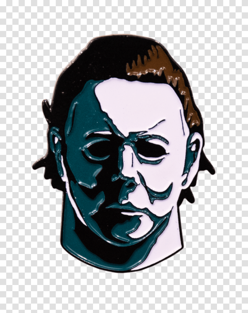 Halloween 1978 Michael Myers Enamel Pin, Head, Label, Text, Art Transparent Png