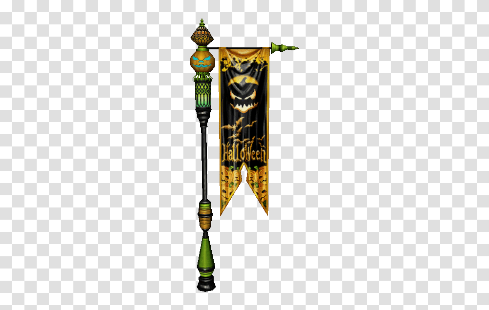 Halloween Banner, Light, Lamp Post, Stick, Cane Transparent Png