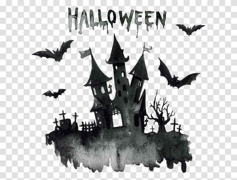 Halloween Bat Halloween Elements, Spire, Tower, Architecture, Building Transparent Png