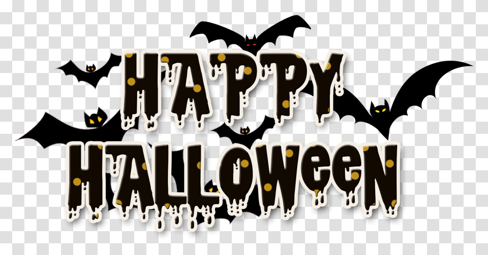 Halloween Bat Logo Name, Text, Label, Alphabet, Word Transparent Png