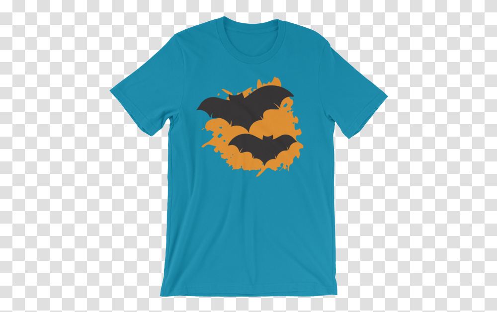 Halloween Bats T Shirt Aqua Unisex T Shirt, Apparel, T-Shirt, Sleeve Transparent Png