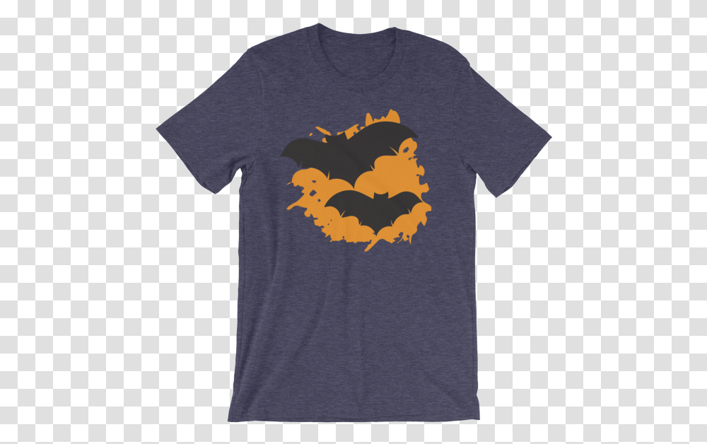 Halloween Bats T Shirt Heather Midnight Navy Unisex T Shirt, Apparel, Sleeve, T-Shirt Transparent Png