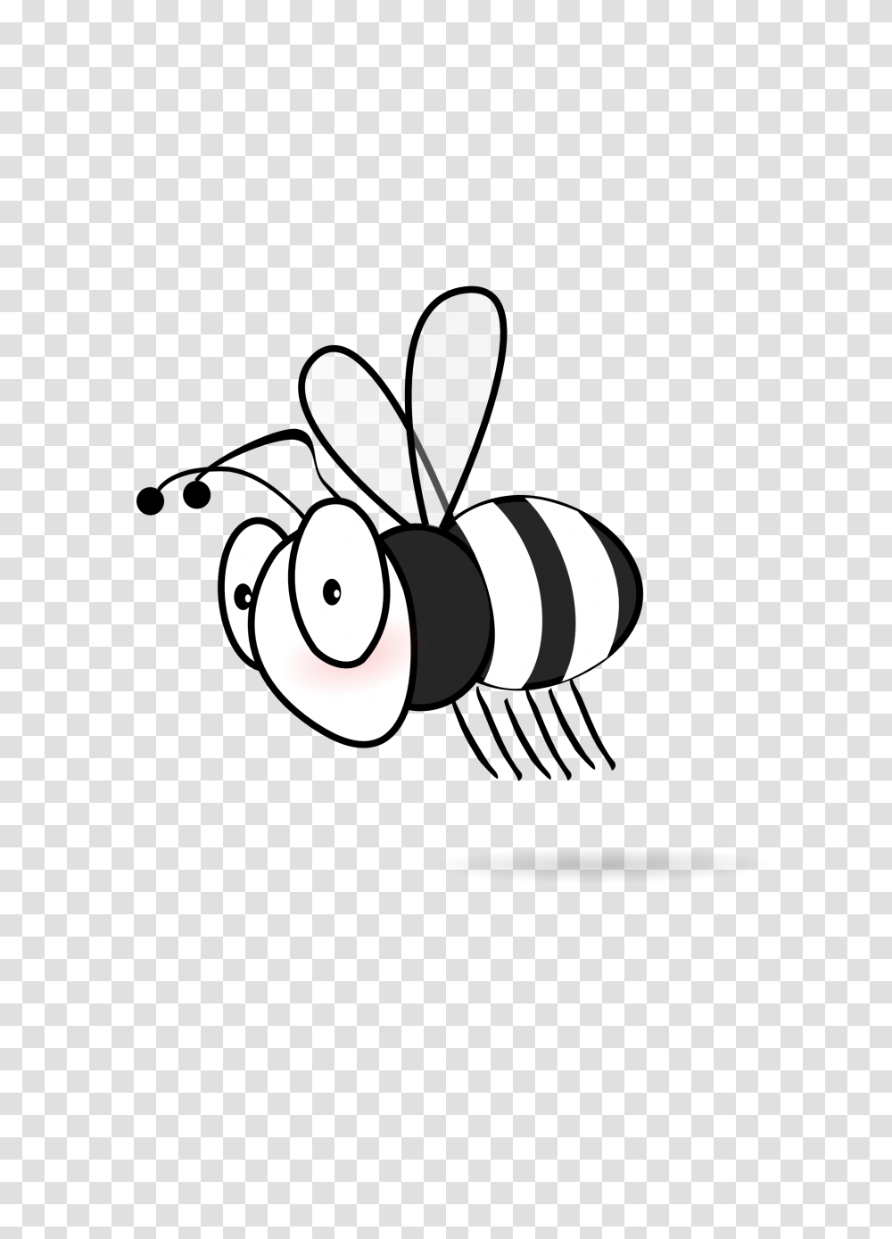 Halloween Bee Clipart Black And White Bee Bee, Wasp, Insect, Invertebrate, Animal Transparent Png