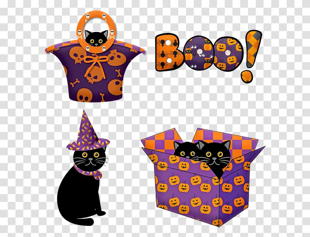 Halloween Black Cat Cat Black Halloween Witch, Poster Transparent Png