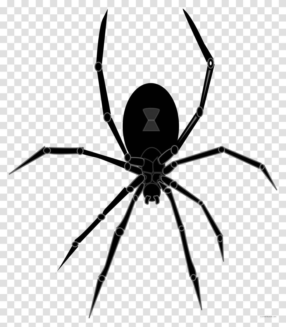 Halloween Black Widow Spider, Bow, Invertebrate, Animal, Silhouette Transparent Png