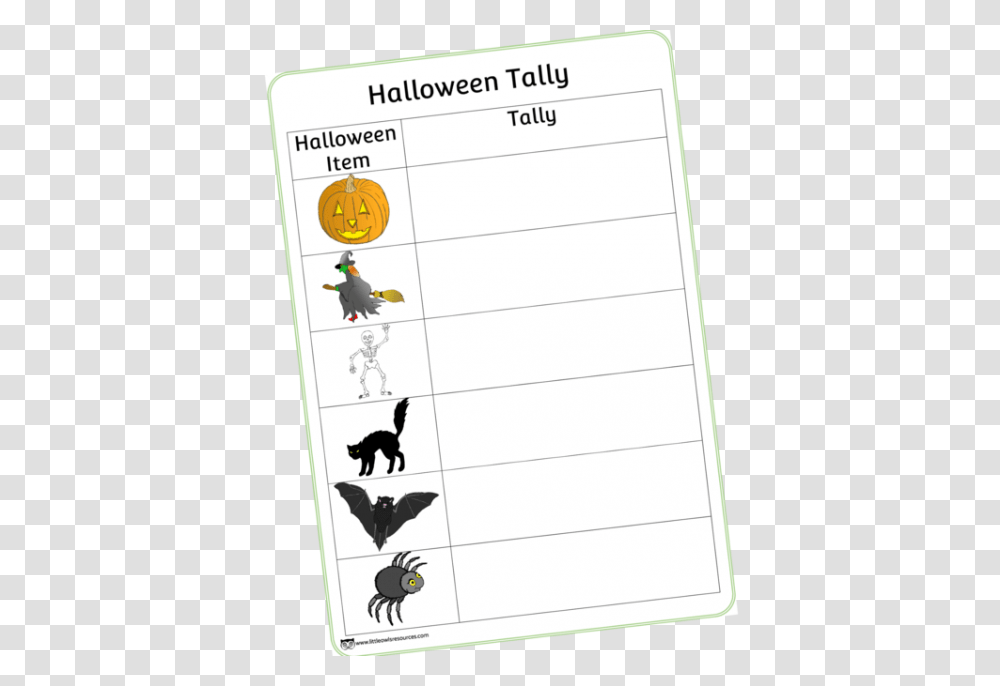 Halloween Border Landscape Halloween Tally Chart Dot, Text, Page, Dog, Pet Transparent Png