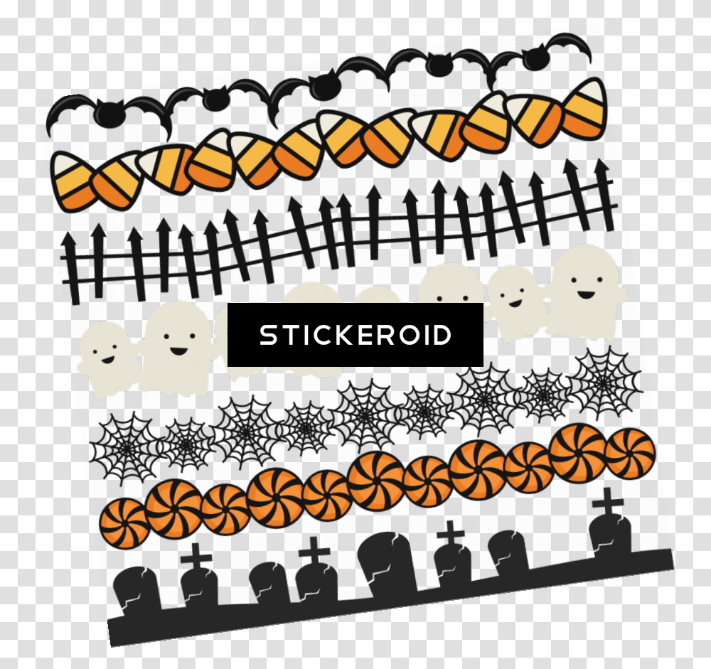 Halloween Border Line Clipart Halloween Line Border Clipart, Poster, Advertisement, Text, Weapon Transparent Png