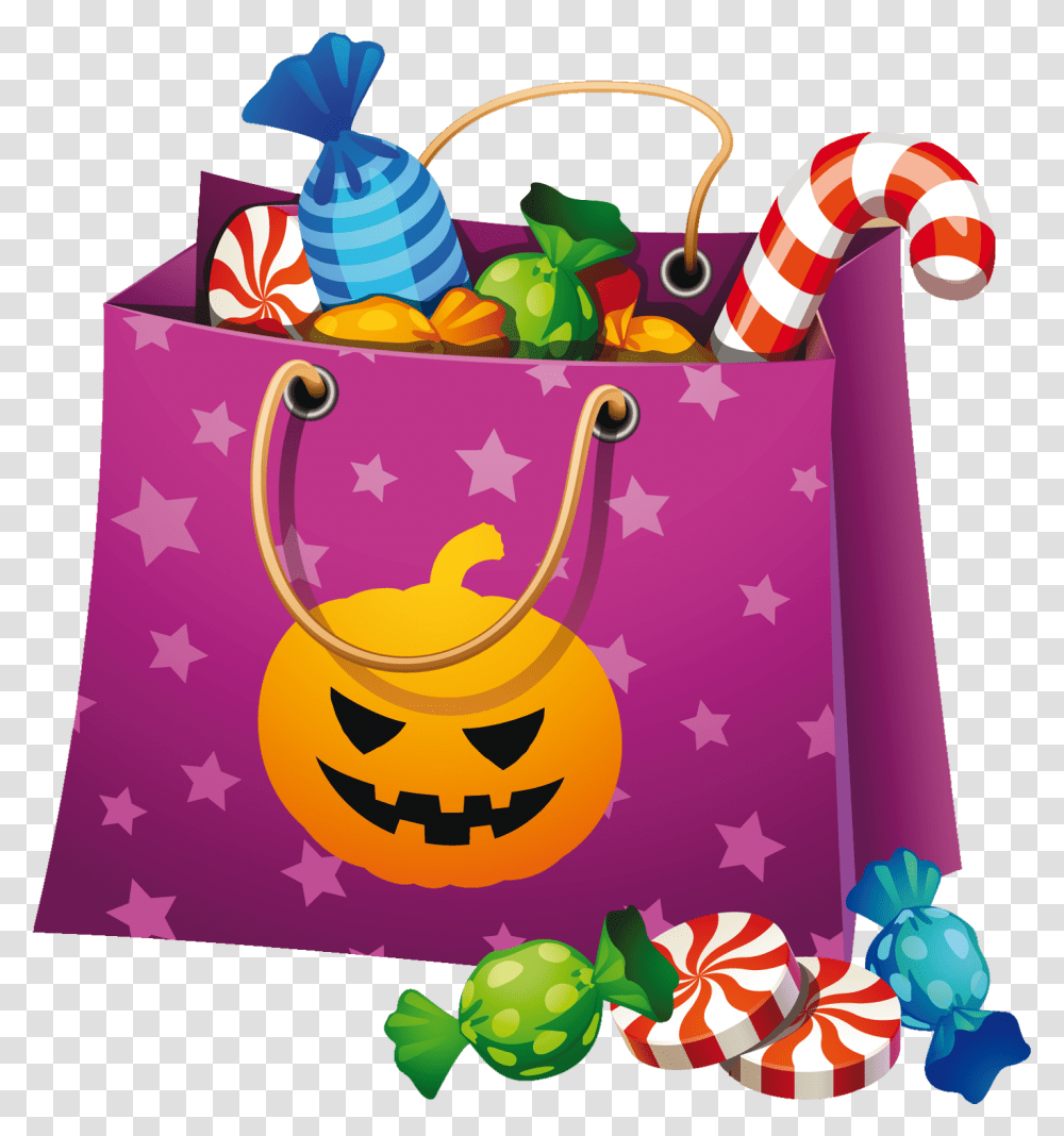 Halloween Candy Clipart Halloween Candy Bag, Birthday Cake, Dessert, Food, Shopping Bag Transparent Png