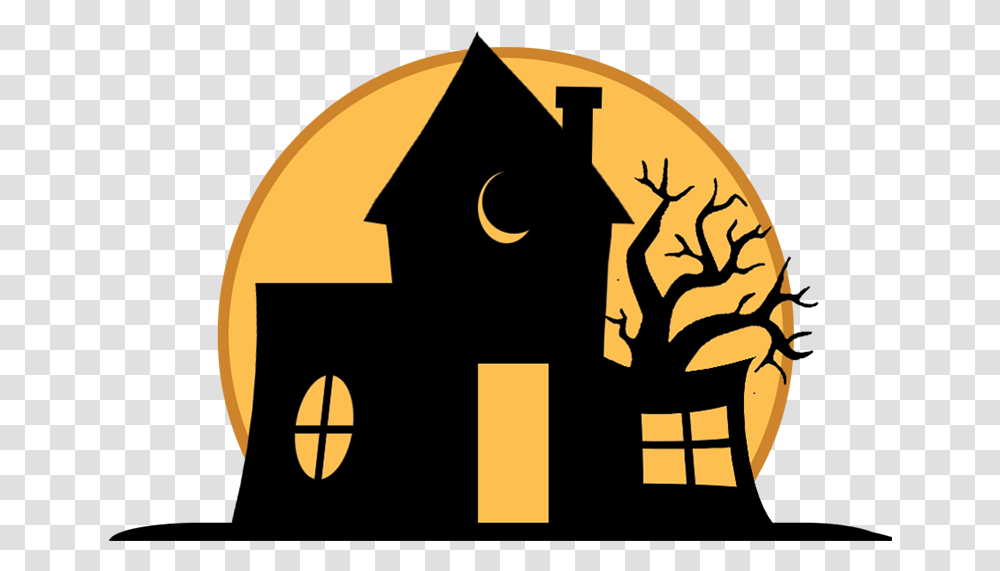 Halloween Cartoon Haunted House, Number, Emblem Transparent Png