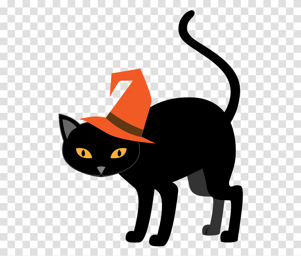 Halloween Cat Clipart Clip Art Halloween Cats, Clothing, Apparel, Hat, Pet Transparent Png