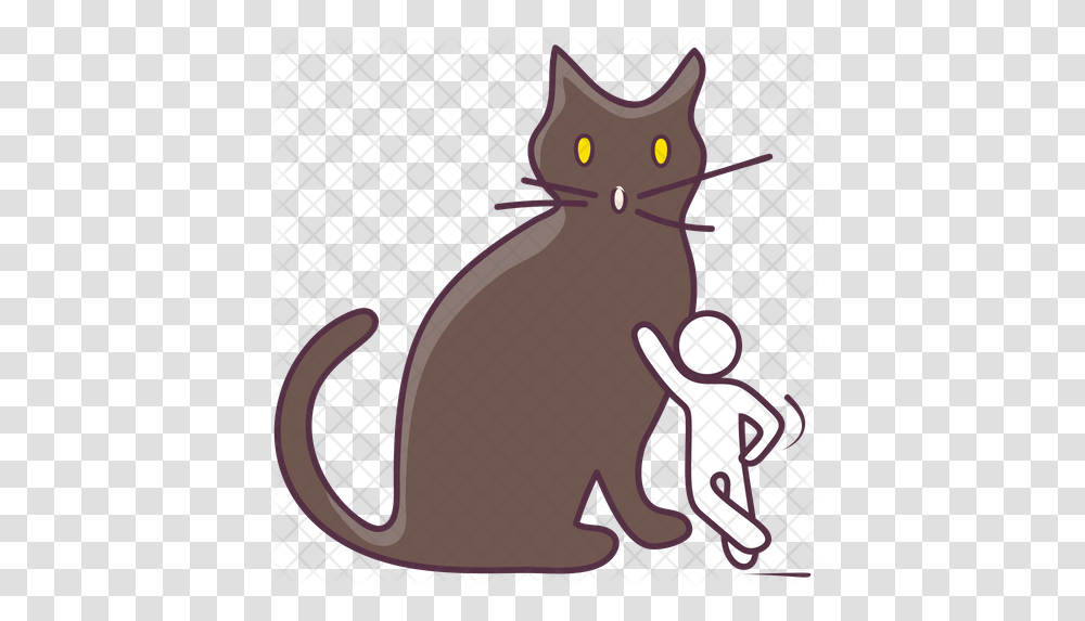 Halloween Cat Icon Of Colored Outline Reserva Ecolgica Costanera Sur, Guitar, Leisure Activities, Musical Instrument, Mammal Transparent Png