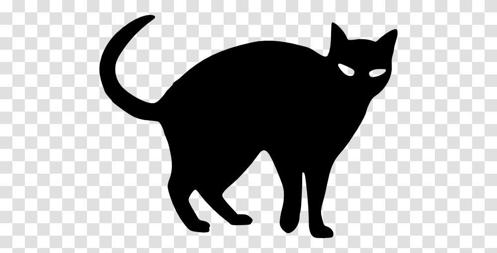 Halloween Cat Outline Cat Silhouette Clip Art Projects To Try, Animal, Mammal, Stencil, Pet Transparent Png