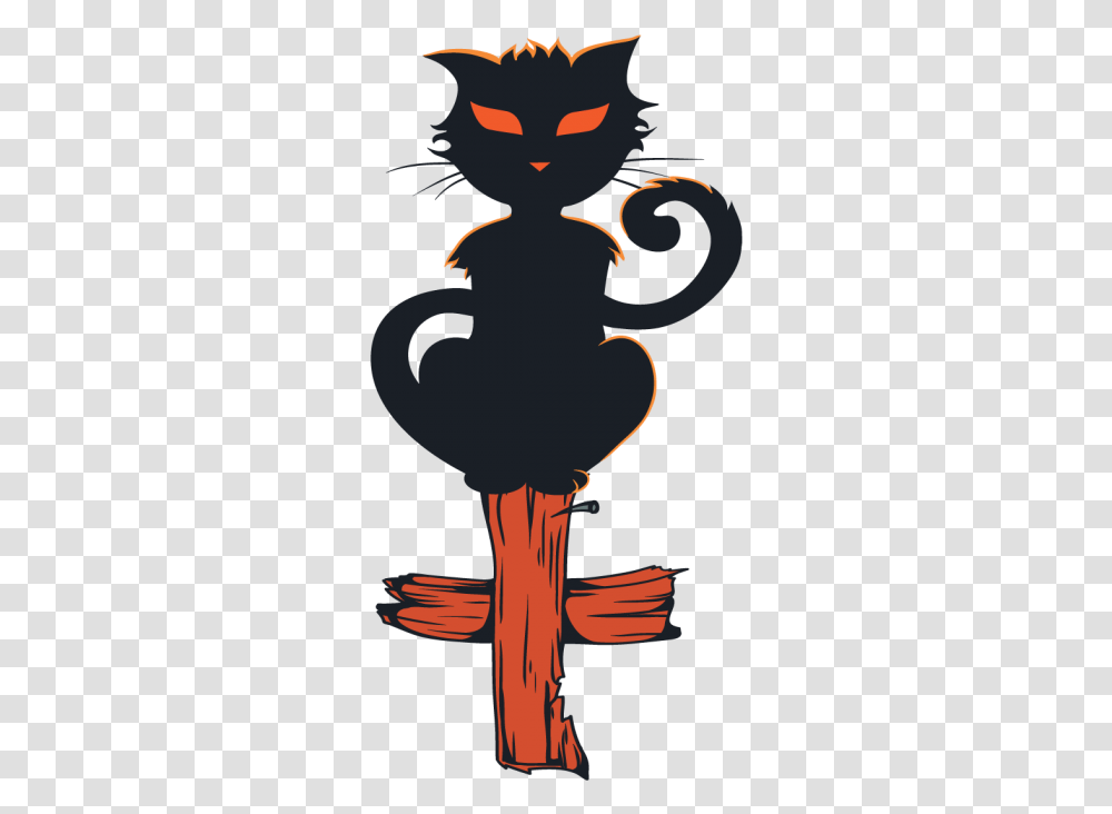 Halloween Cat Pics Halloweent Tattoo Clip Art, Silhouette, Person, Light, Fire Transparent Png