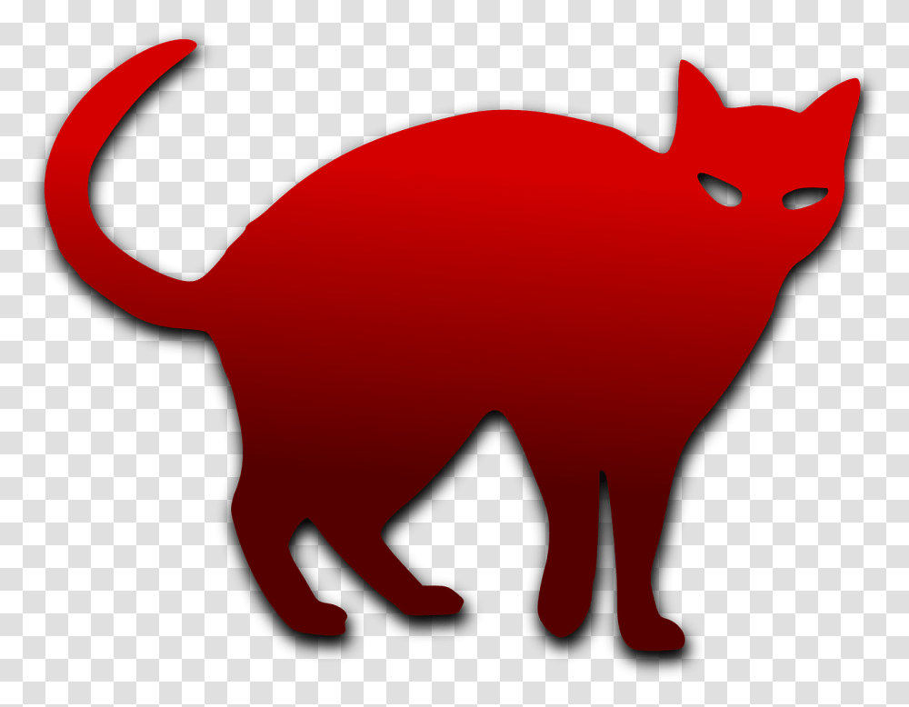 Halloween Cat Red Free Vector Graphic On Pixabay Realistic Emperor Tamarin Drawing, Mammal, Animal, Wildlife, Aardvark Transparent Png