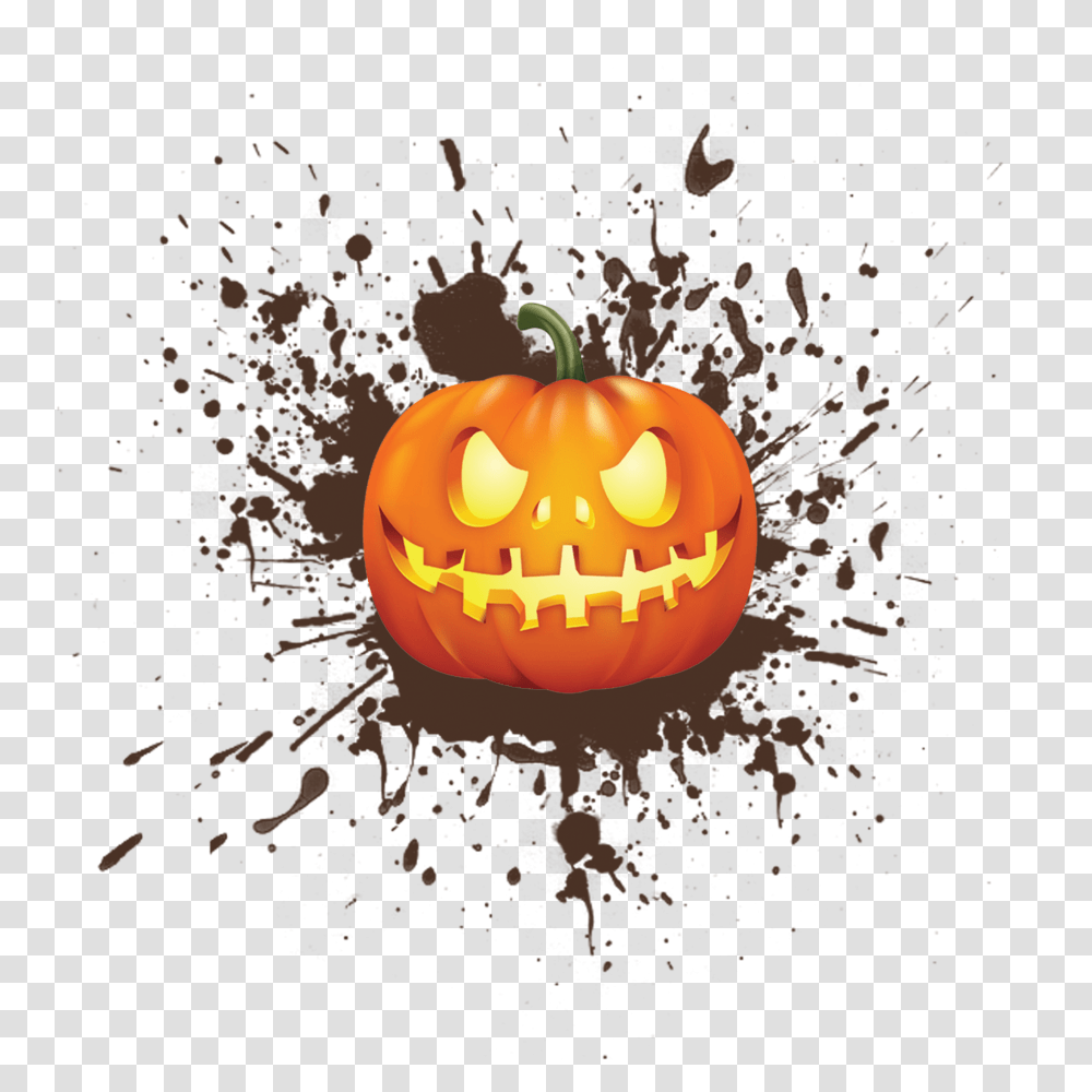 Halloween Clipart Image Free Download Searchpngcom Twitter Splash Logo, Plant, Pumpkin, Vegetable, Food Transparent Png