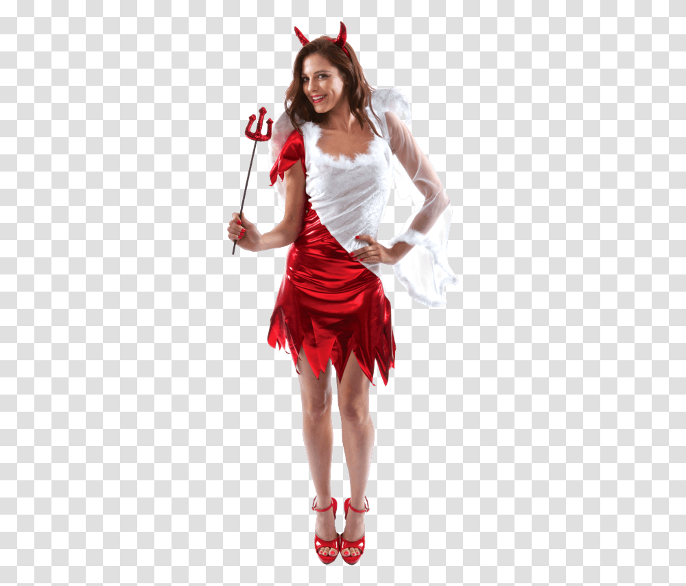 Halloween Costume Devil Dress Angel Angels And Devils Costumes, Dance Pose, Leisure Activities, Person Transparent Png