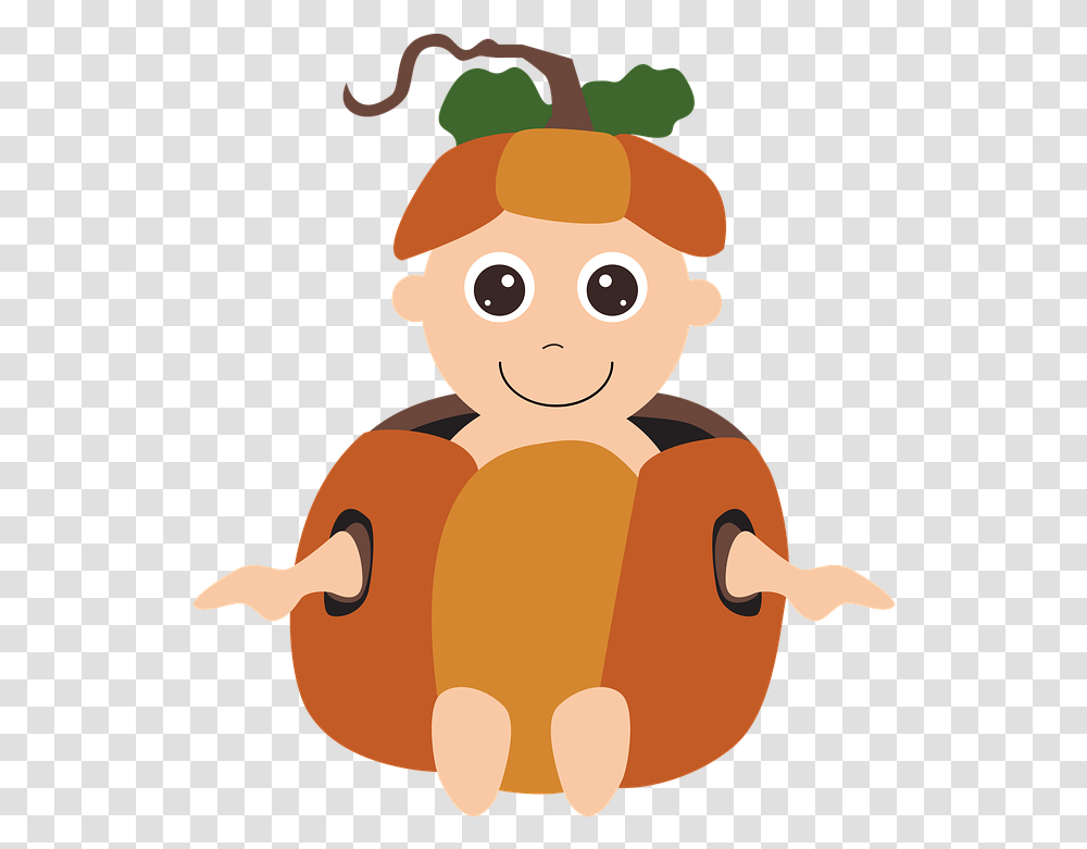 Halloween Costume Pumpkin Baby Baby In A Costume Clip Art, Food, Snowman, Toy, Meal Transparent Png