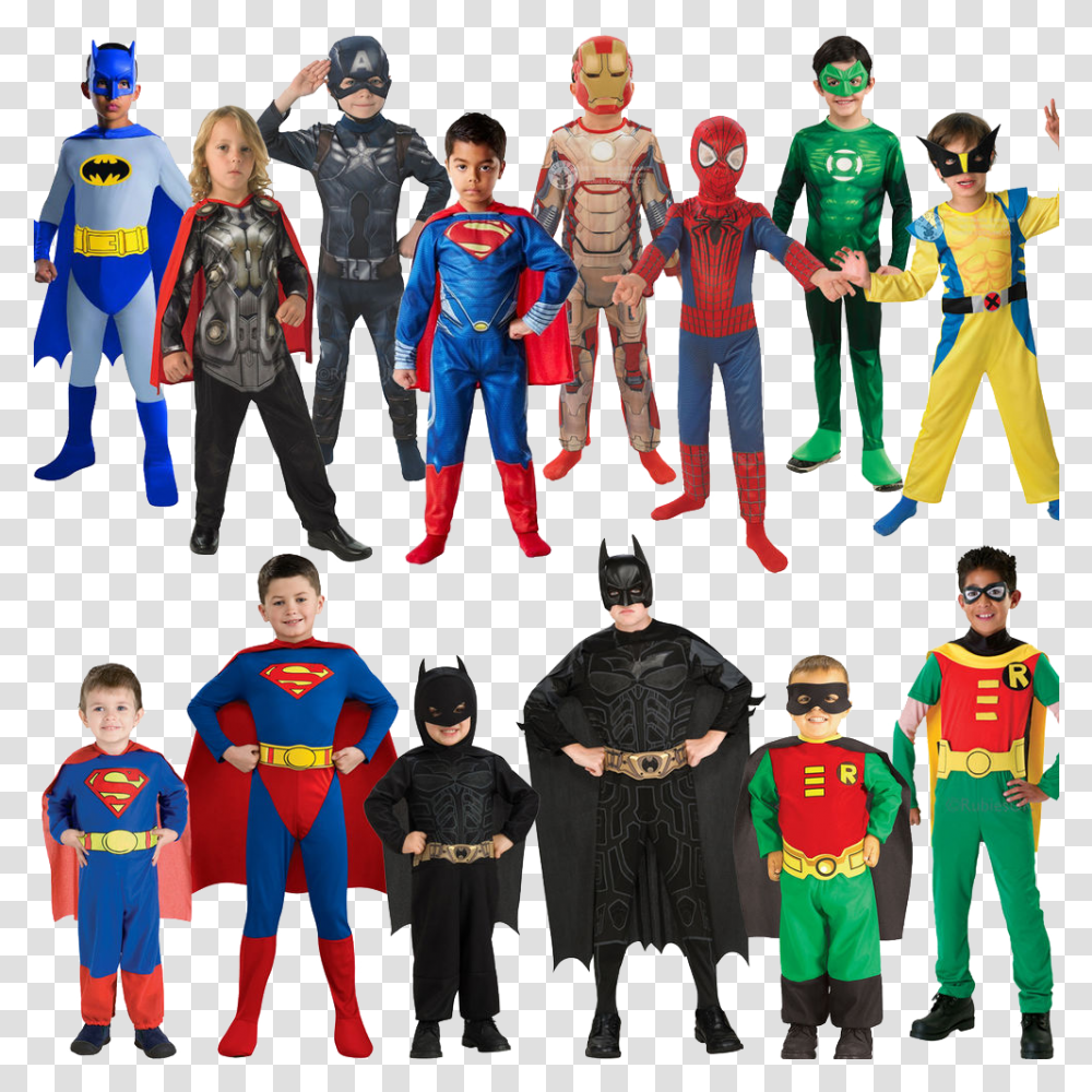Halloween Costumes Kids Cartoon Characters 44702 Free Super Heroes Fancy Dress, Person, Clothing, People, Long Sleeve Transparent Png
