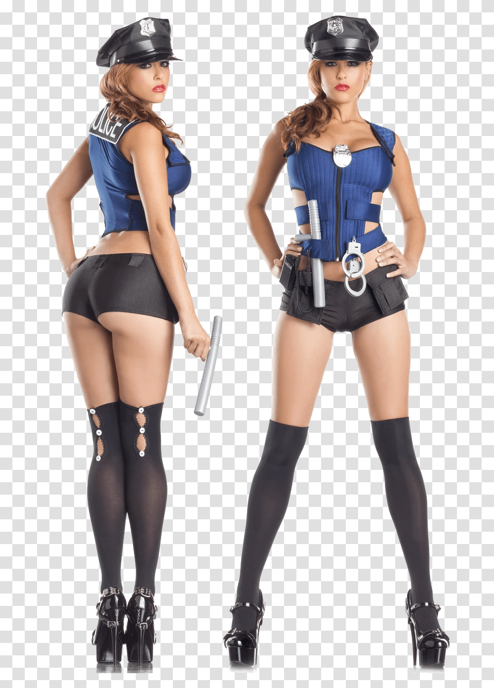 Halloween Costumes Police Girl, Person, Female, Woman Transparent Png