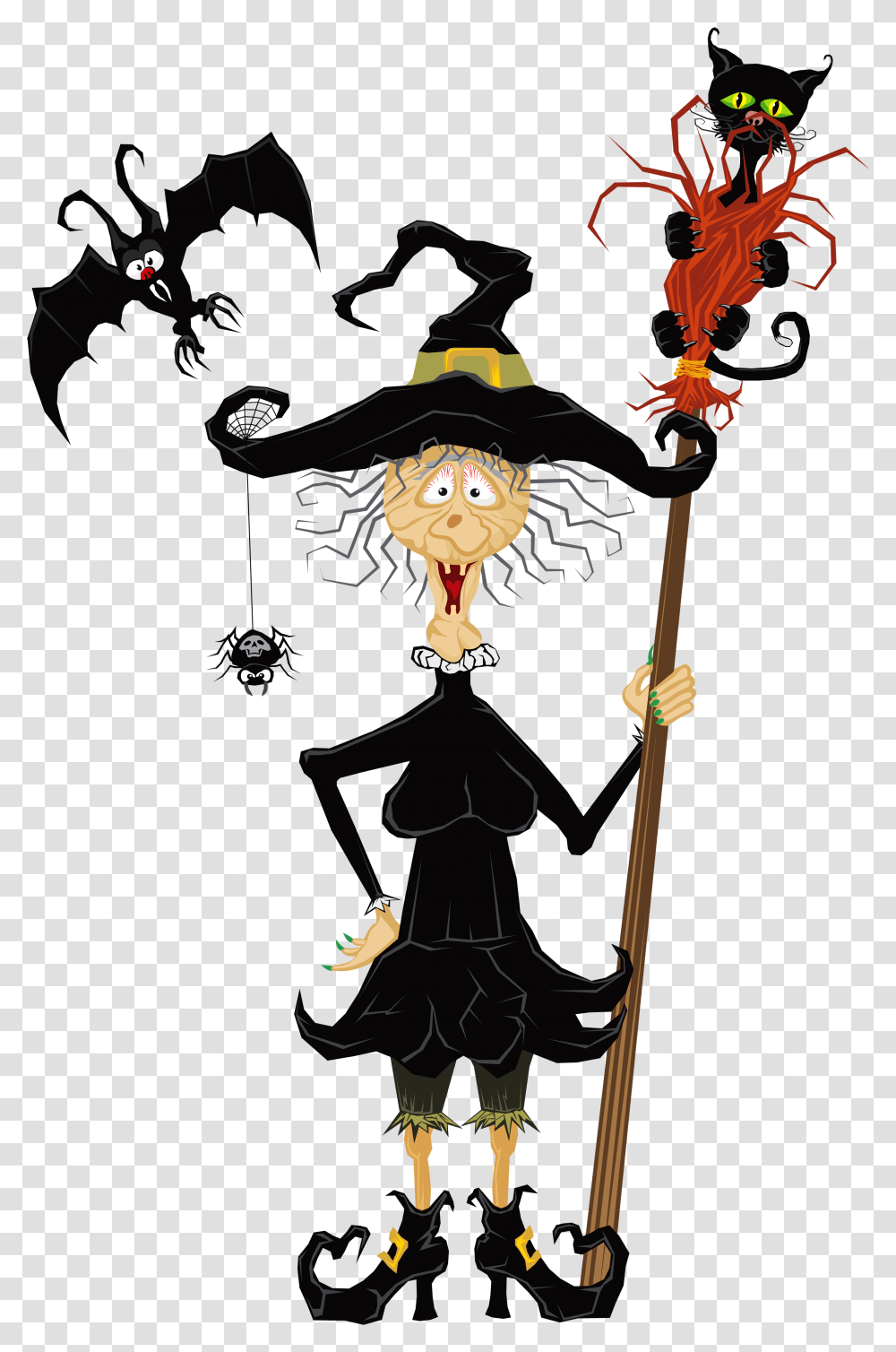 Halloween Creepy Funny Witch Clip Art, Pirate, Emblem, Weapon Transparent Png