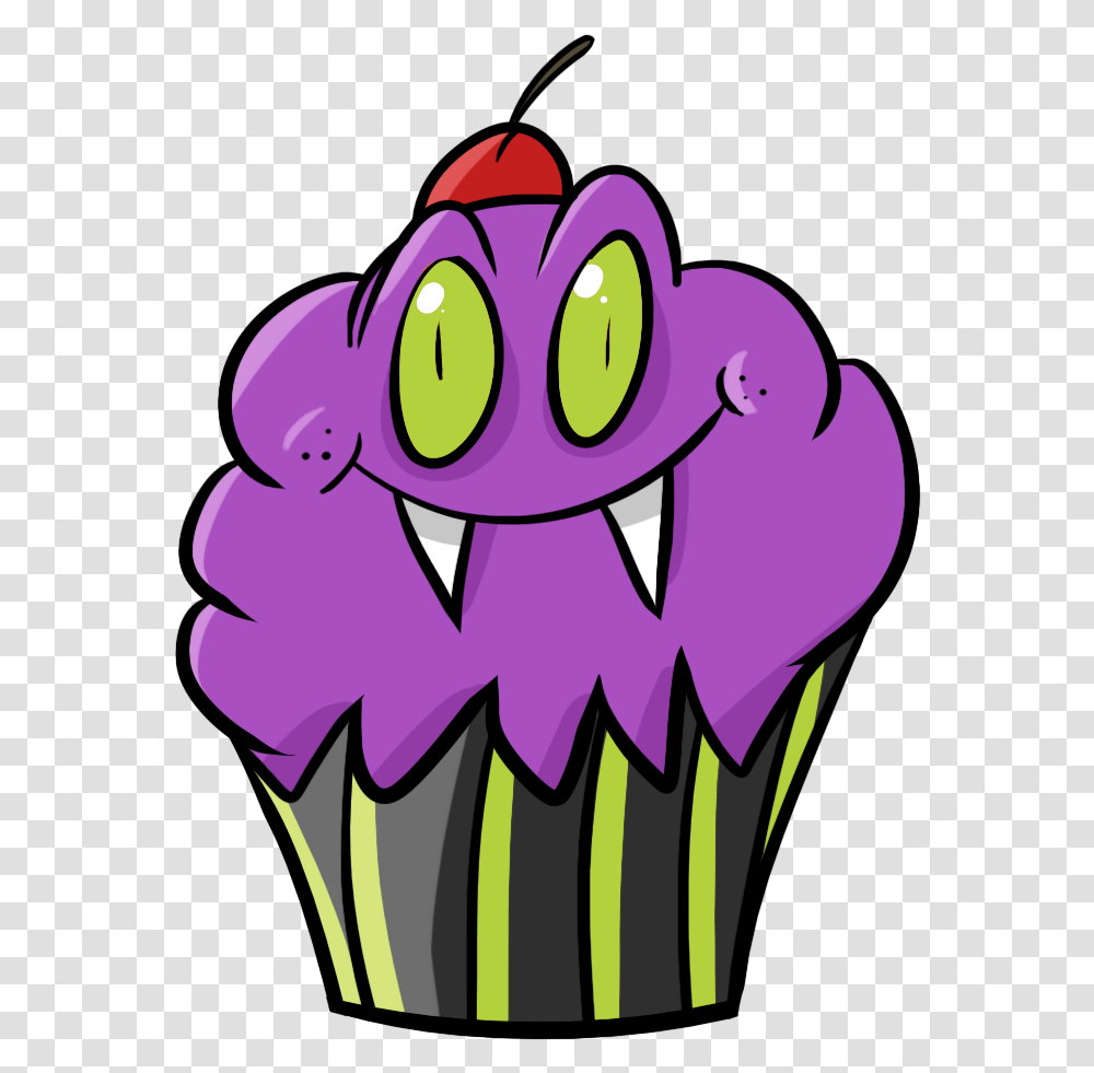 Halloween Cupcake Clipart Free Images Clipartix Halloween Cupcake Clipart, Purple, Plant, Hand, Graphics Transparent Png