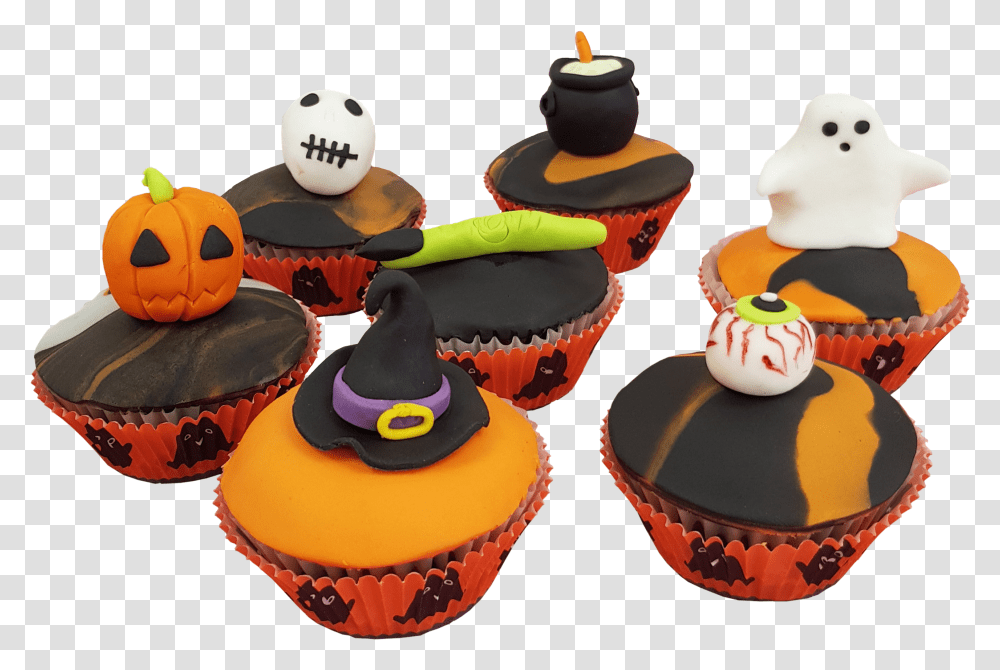 Halloween Cupcakes - Me Shell Cakes Baking Cup, Dessert, Food, Icing, Cream Transparent Png