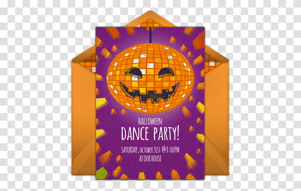 Halloween Dance Party Invitation, Poster, Advertisement, Flyer, Paper Transparent Png