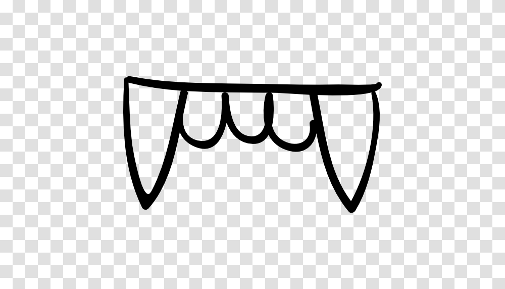 Halloween Denture Outline With Fangs, Label, Stencil, Bow Transparent Png