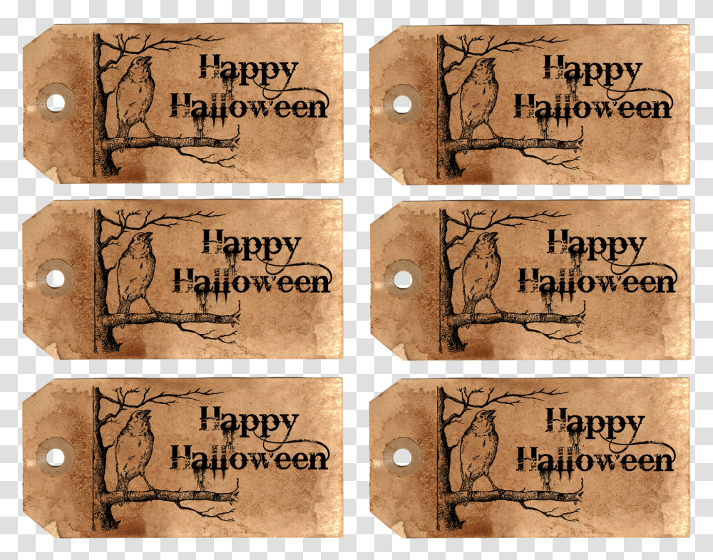 Halloween Download Tags Sheet Handwriting, Label, Calligraphy, Paper Transparent Png