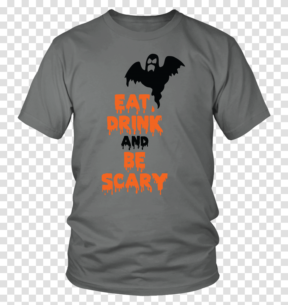 Halloween Eat Drink And Be Scary Ghost Halloween T Shirt T Shirt, Apparel, T-Shirt, Sleeve Transparent Png