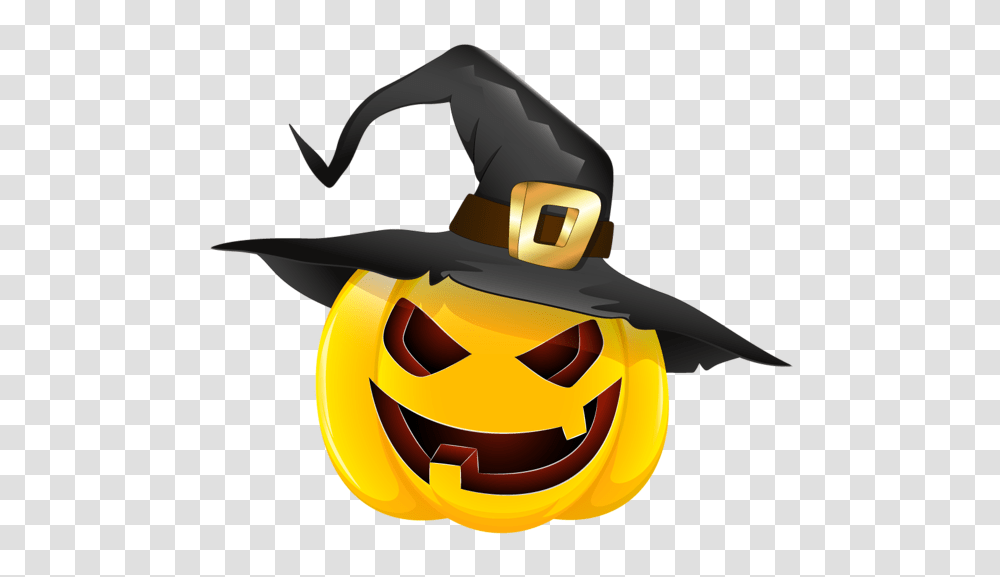 Halloween Evil Pumpkin With Witch Hat Clipart, Outdoors, Nature Transparent Png