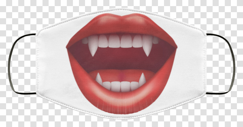 Halloween Female Vampire Open Mouth Lips Teeth White Scary Dracula Mouth, Tongue Transparent Png