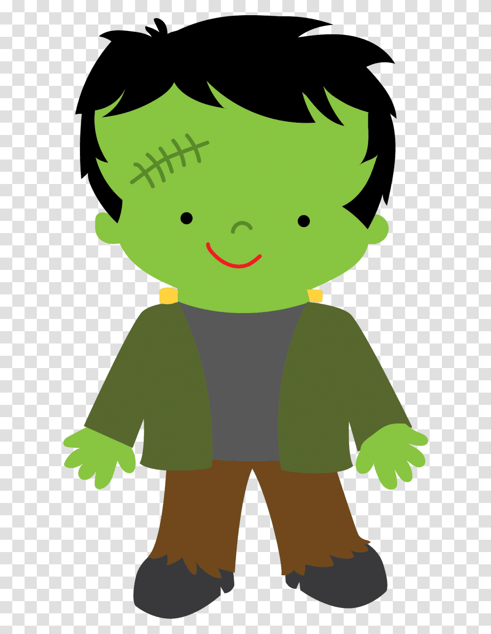 Halloween Frankenstein Clipart, Green, Elf, Face Transparent Png
