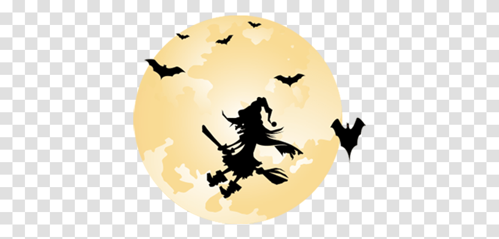 Halloween Full Moon Witch Download Halloween Moon Witch, Stencil, Cookie, Food Transparent Png