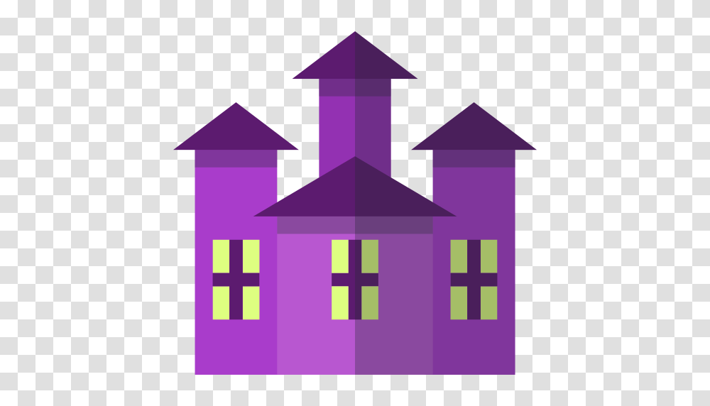Halloween Fun Spooky Haunted House Amusement Park Icon, Building, Lighting, Architecture Transparent Png