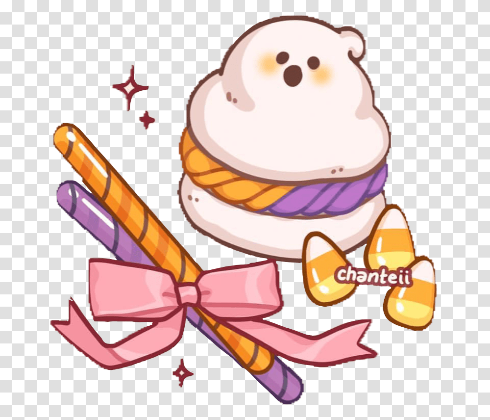 Halloween Ghost Candy Kawaii Cute Freetoedit Cute Kawaii Halloween Ghost, Birthday Cake, Dessert, Food, Sweets Transparent Png