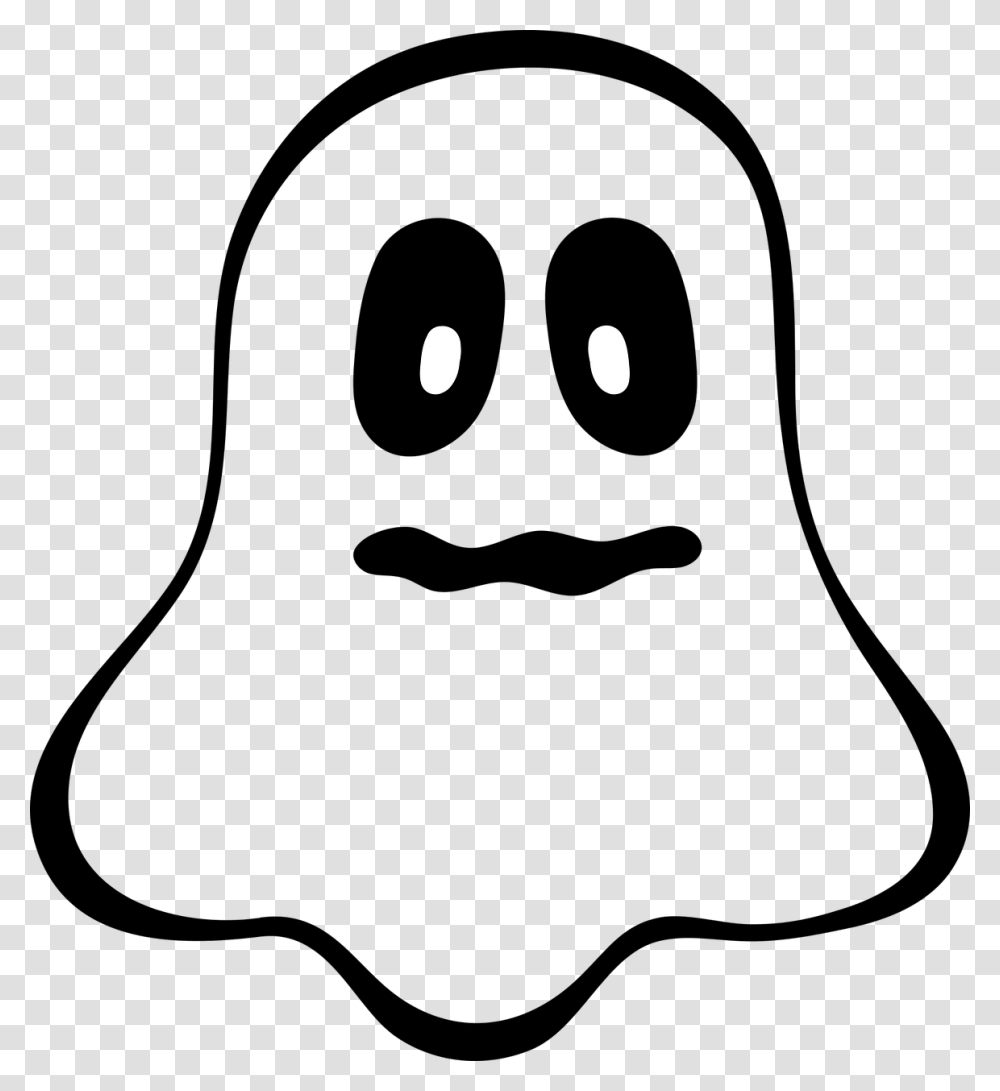 Halloween Ghost Clipart, Moon, Outer Space, Astronomy, Gray Transparent Png