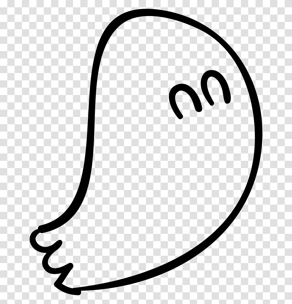 Halloween Ghost Ghost Halloween Outline, Label, Stencil Transparent Png