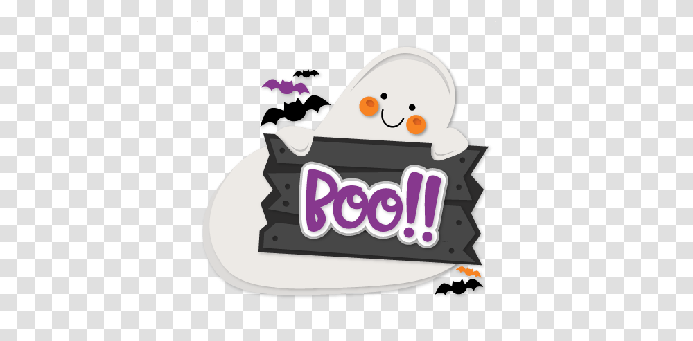 Halloween Ghost With Boo Sign Svg Cuts Scrapbook Cut File Boo Cute Halloween Sign, Birthday Cake, Food, Label, Text Transparent Png