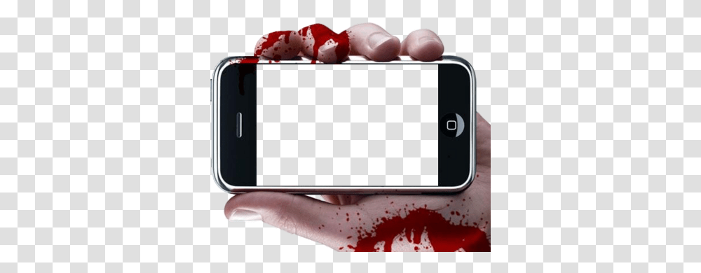 Halloween Graphics Phone With Blood On It, Mobile Phone, Electronics, Cell Phone, Person Transparent Png